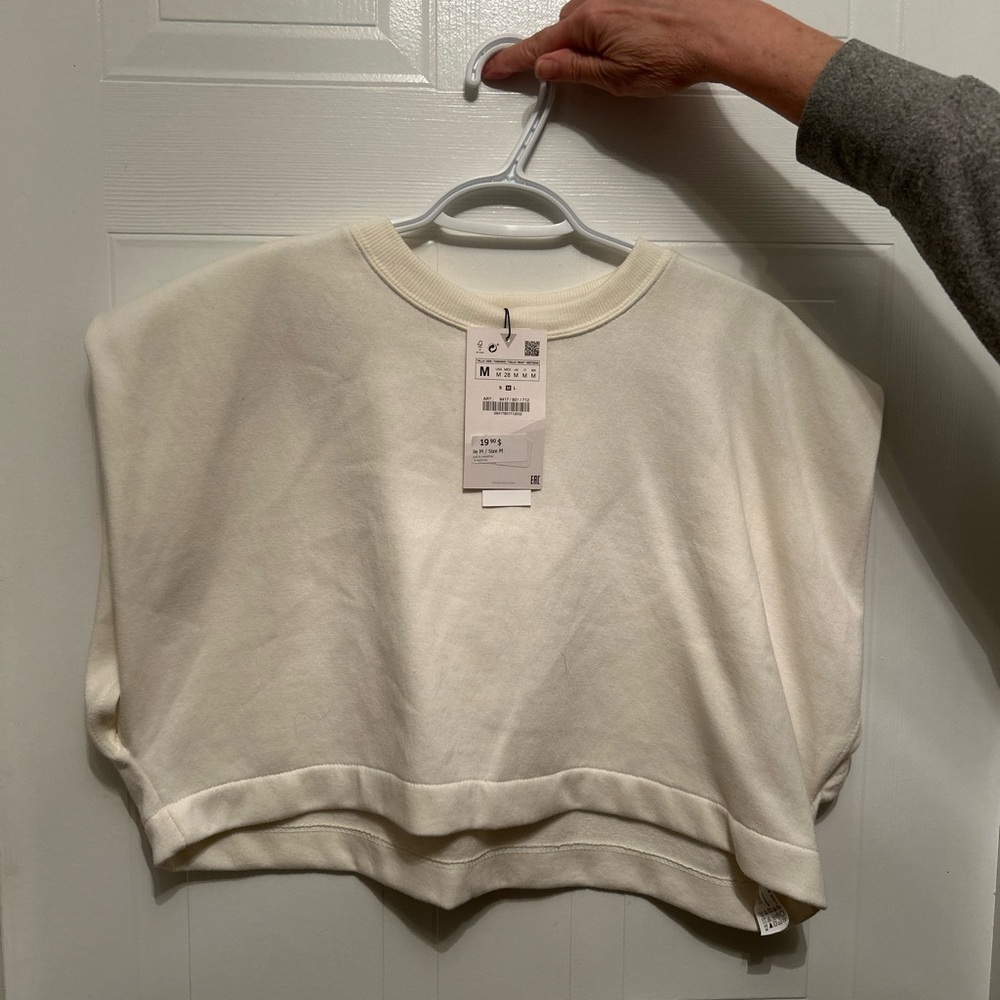 Zara Cream Crop Top